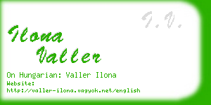 ilona valler business card